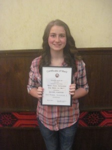 Rachel Clayton - 2nd Place in Elks Lodge Essay Contest